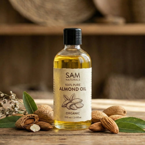 Sam Naturals Cold-Pressed Almond Oil – Traditionally Prepared Herbal Oil (50ml | 100ml | 250ml)