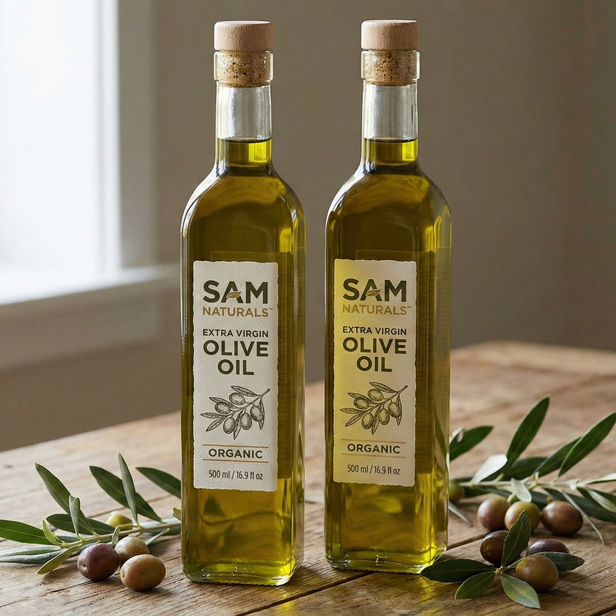 Sam Naturals Extra Virgin Olive Oil – Cold-Pressed (500ml| 1000ml)