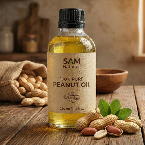 Sam Naturals Cold-Pressed Peanut Oil – Traditionally Prepared Herbal Oil (50ml | 250ml)